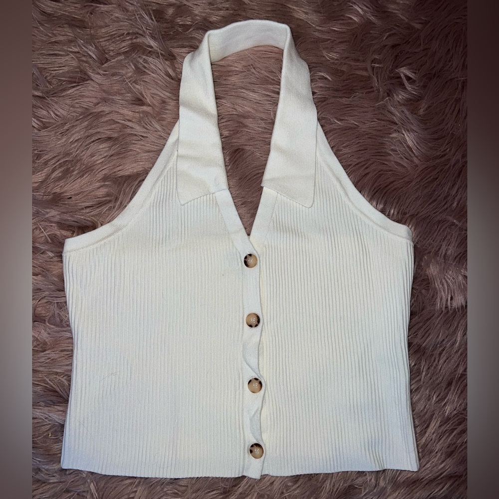 Express Collared Knit Halter